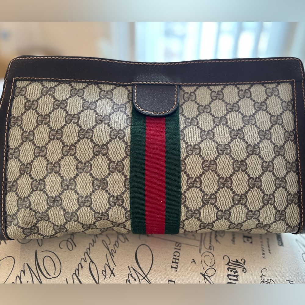 GUCCI OPHIDIA SHERRY LINE CLUTCH